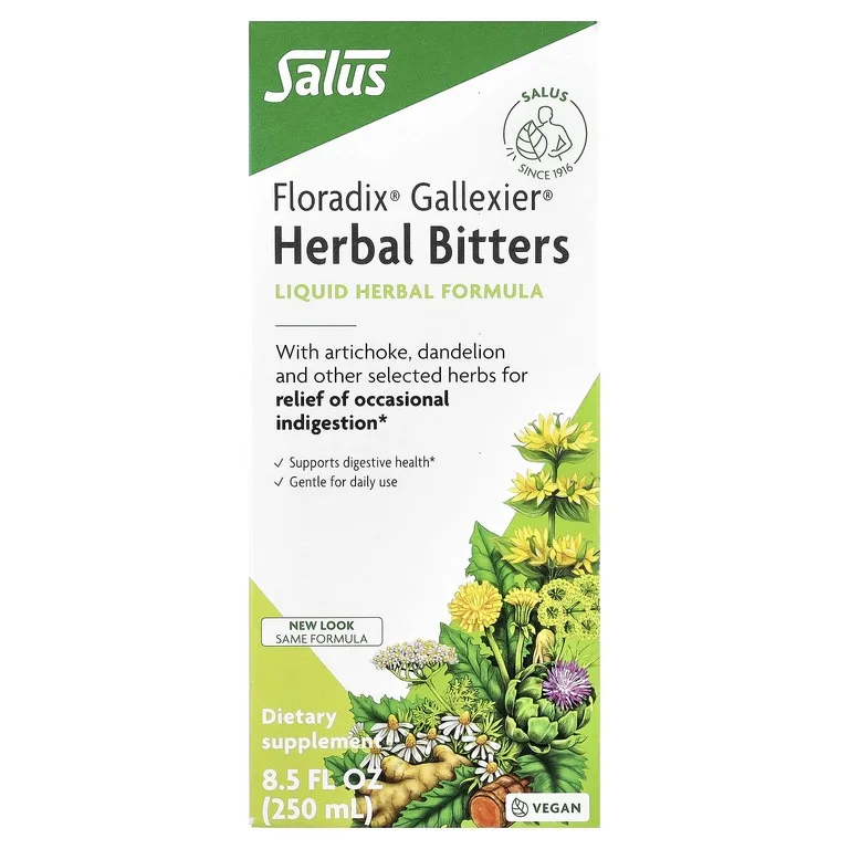 Floradix, Gallexier® травяная горькая настойка, 250 мл (8,5 жидк. Унции)