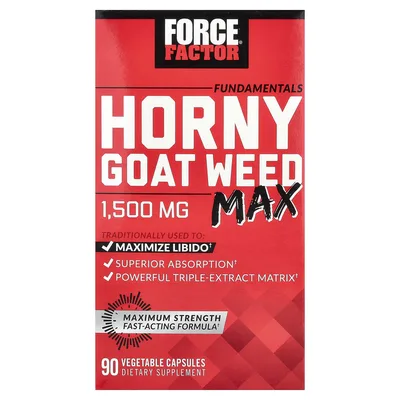 Force Factor, Fundamentals, Honey Goat Weed Max, 90 вегетарианских капсул