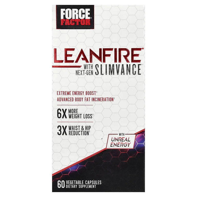 Force Factor, LeanFire® с Next-Gen Slimvance®, 60 растительных капсул