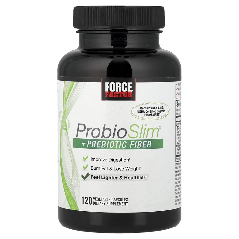 Force Factor, ProbioSlim® + пребиотическая клетчатка, 120 растительных капсул