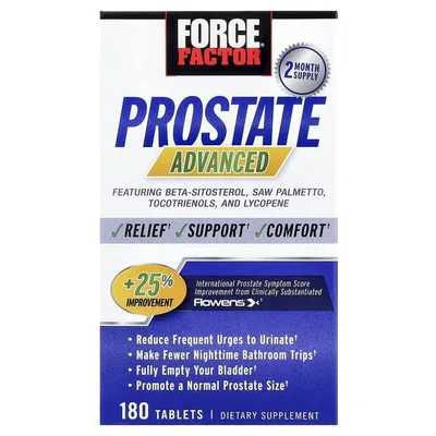Force Factor, Prostate Advanced, 180 таблеток