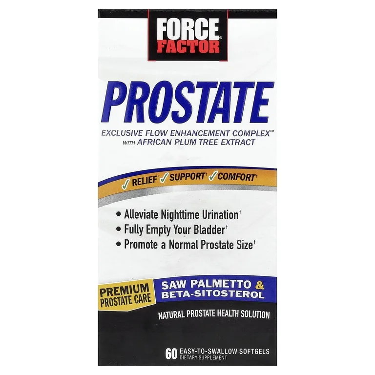 Force Factor, Prostate, натуральное средство для здоровья простаты, 60 удобных капсул