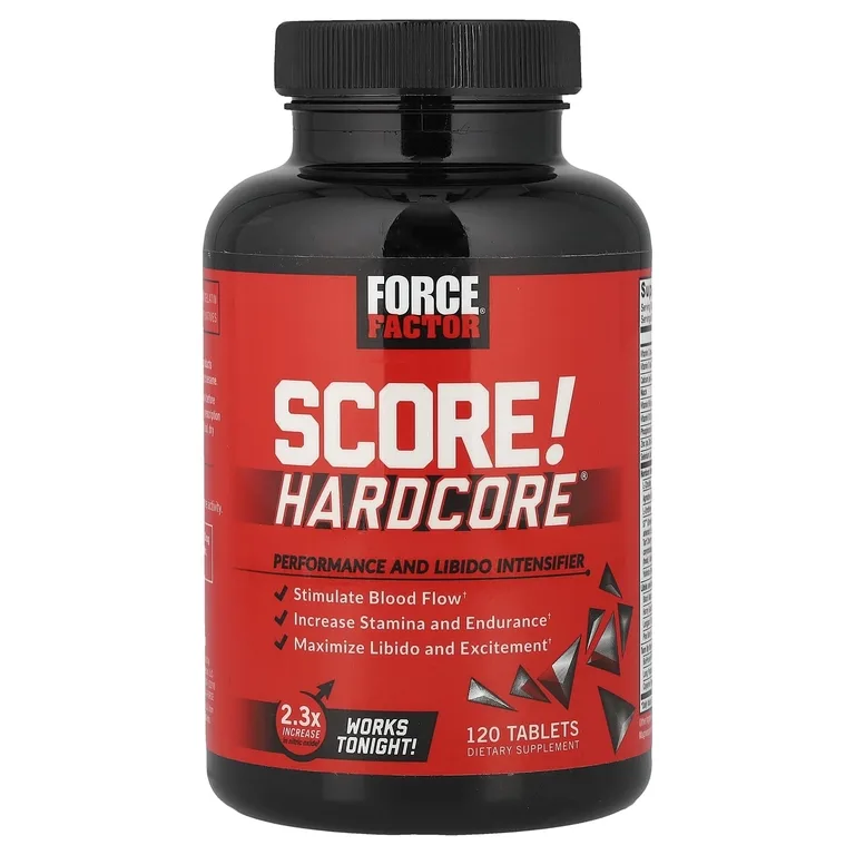 Force Factor, SCORE! Hardcore, средство для повышения производительности и либидо, 120 таблеток