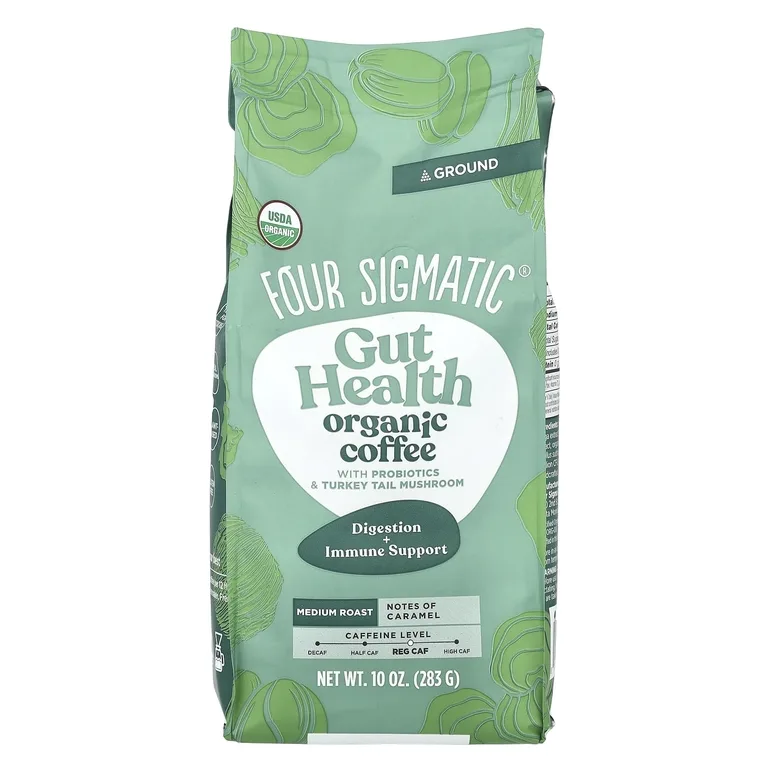 Four Sigmatic, Defend, молотый кофе с грибами и пробиотиками, средняя обжарка, 340 г (12 унций)