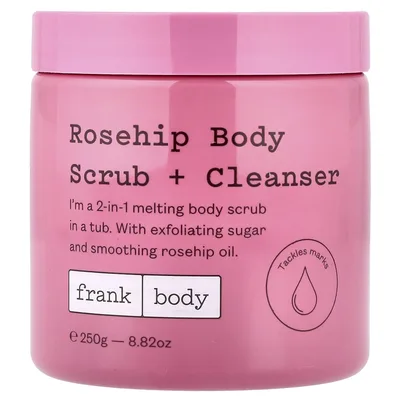 frank body, скраб для тела с шиповником, очищающее средство, 250 г (8,82 унции)