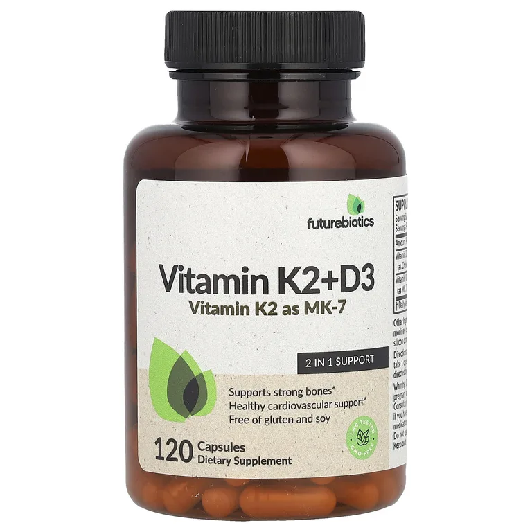 Futurebiotics, витамины K2 и D3, 120 капсул
