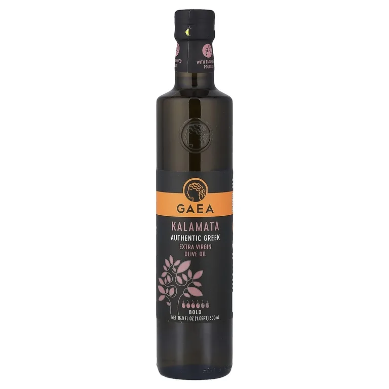 Gaea, Оливковое масло холодного отжима Kalamata, жирный, 500 мл (16,9 жидк. унц.)
