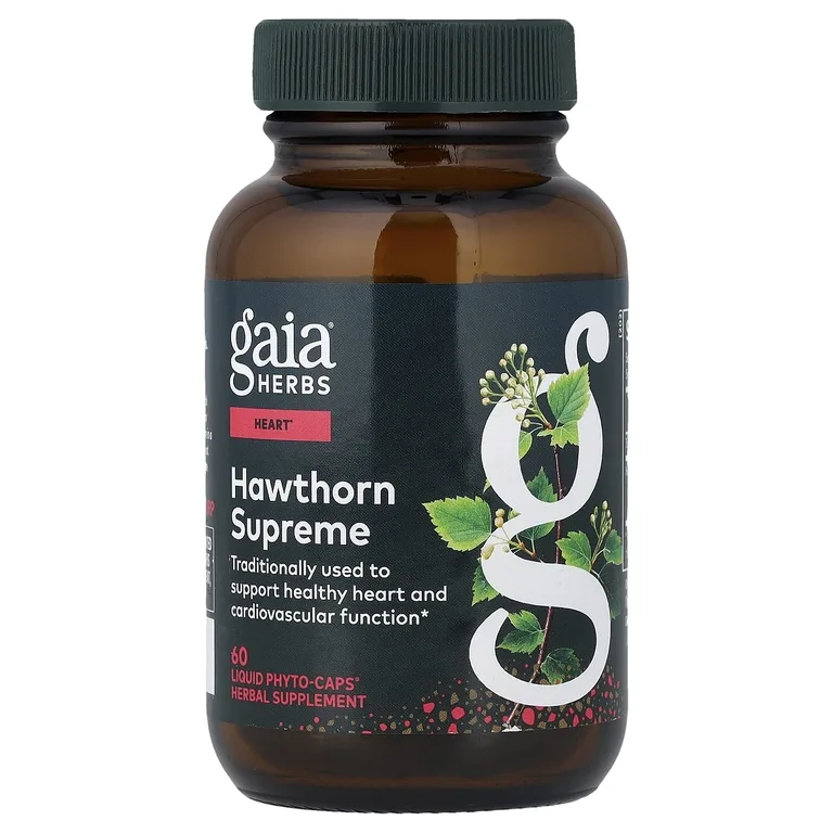 Gaia Herbs, Боярышник, 60 веганских капсул с жидким содержимым