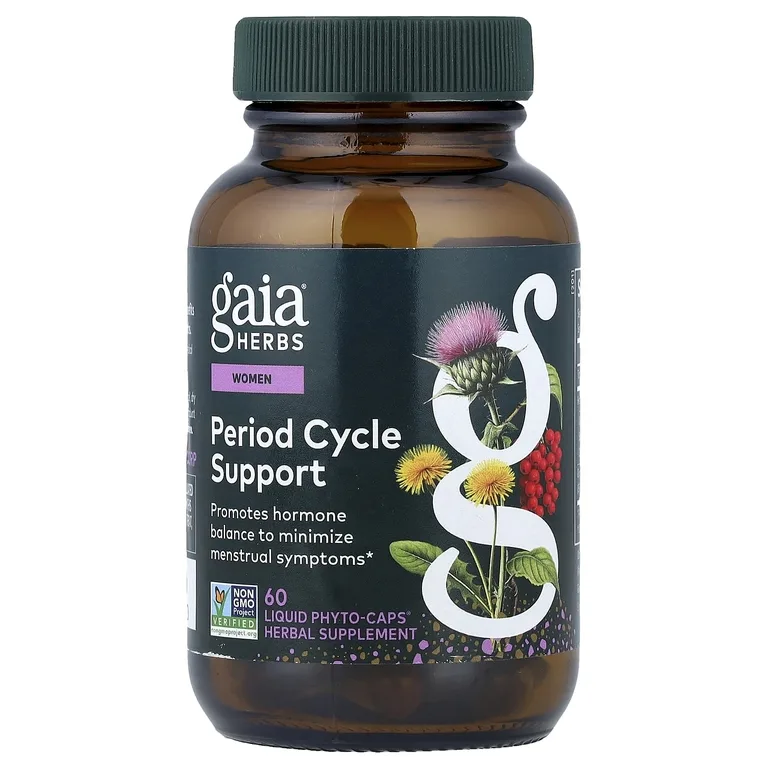 Gaia Herbs, добавка для поддержки менструального цикла для женщин, 60 капсул Liquid Phyto-Caps®