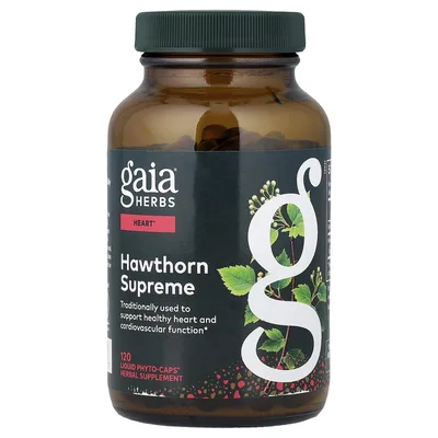 Gaia Herbs, Hawthorn Supreme, 120 капсул Liquid Phyto-Caps (500 мг в 1 капсуле)
