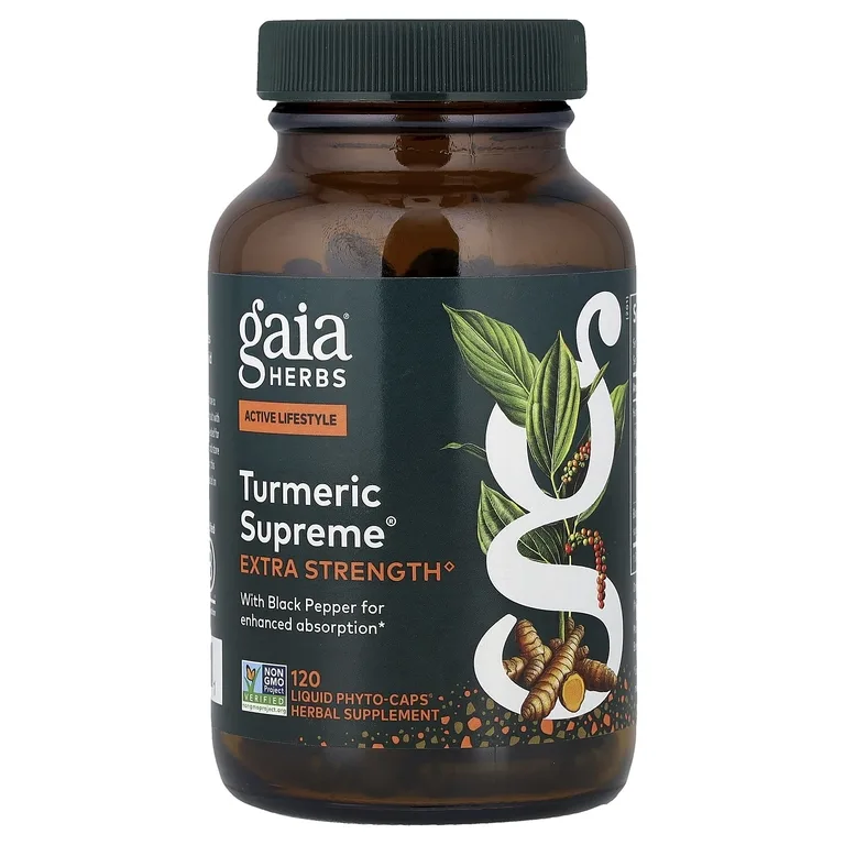 Gaia Herbs, куркума, 120 капсул с жидкостью