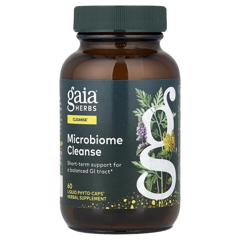 Gaia Herbs, Microbiome Cleanse, 60 жидких капсул Phyto-Caps®