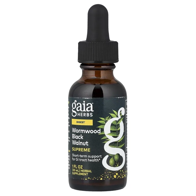 Gaia Herbs, Полынь, черный орех, экстракт 1 жидких унции (30 мл)