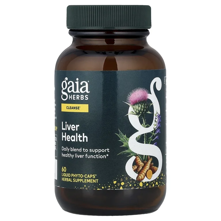 Gaia Herbs, растительный комплекс для здоровья печени, 60 капсул