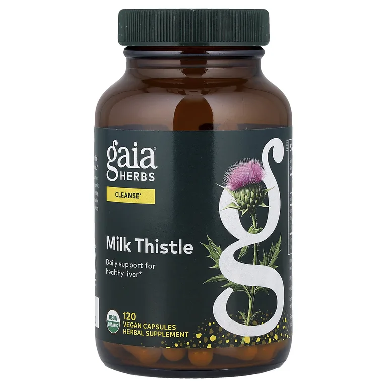 Gaia Herbs, расторопша, 120 веганских капсул