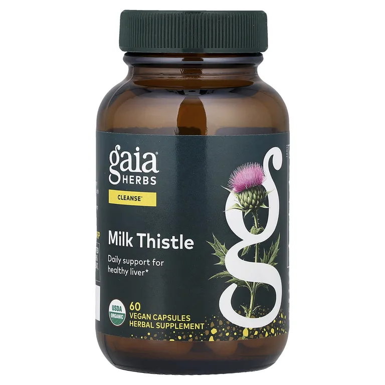 Gaia Herbs, расторопша, 60 веганских капсул (250 мг в 1 капсуле)