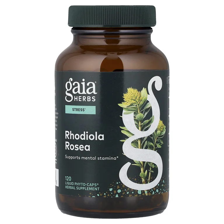 Gaia Herbs, родиола розовая (Rhodiola rosea), 120 капсул с жидким содержимым (120 мг в 1 капсуле)