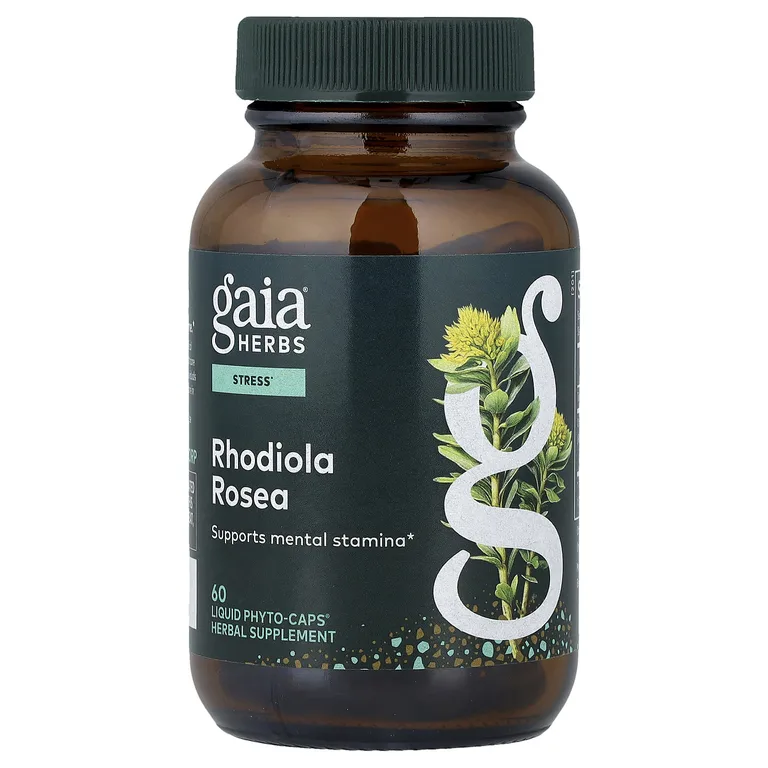Gaia Herbs, родиола розовая (Rhodiola rosea), 60 фито-капсул с жидким содержимым