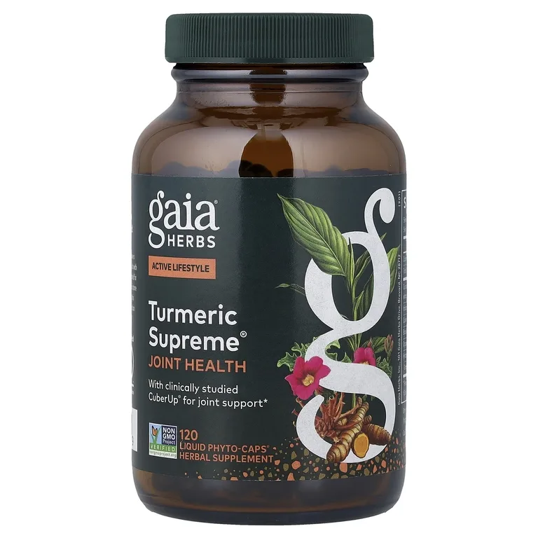 Gaia Herbs, Turmeric Supreme®, добавка для здоровья суставов, 120 Liquid Phyto-Caps®
