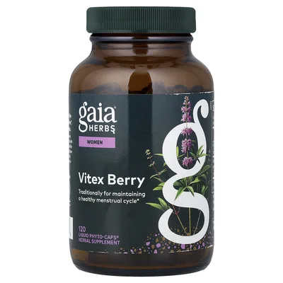 Gaia Herbs, Women, ягоды витекса, для женщин, 120 капсул с жидкостью Phyto-Caps® (500 мг в капсулах)