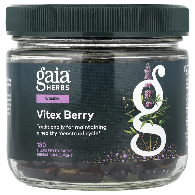 Gaia Herbs, Women, ягоды витекса, для женщин, 180 капсул с жидкостью Phyto-Caps® (500 мг в капсулах)