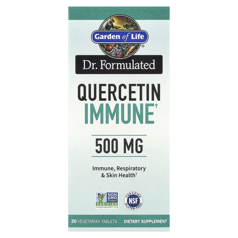 Garden of Life, Компания Dr. Formulated, кверцетин для иммунитета, 500 мг, 30 вегетарианских таблеток