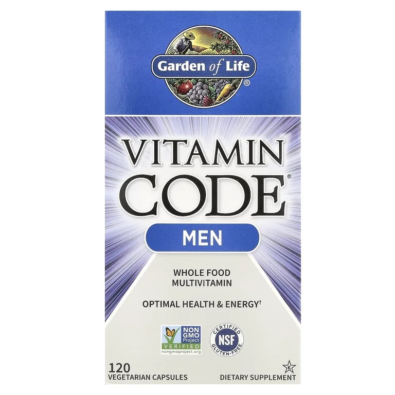 Garden of Life, мультивитамины из цельных продуктов для мужчин, 120 вегетарианских капсул