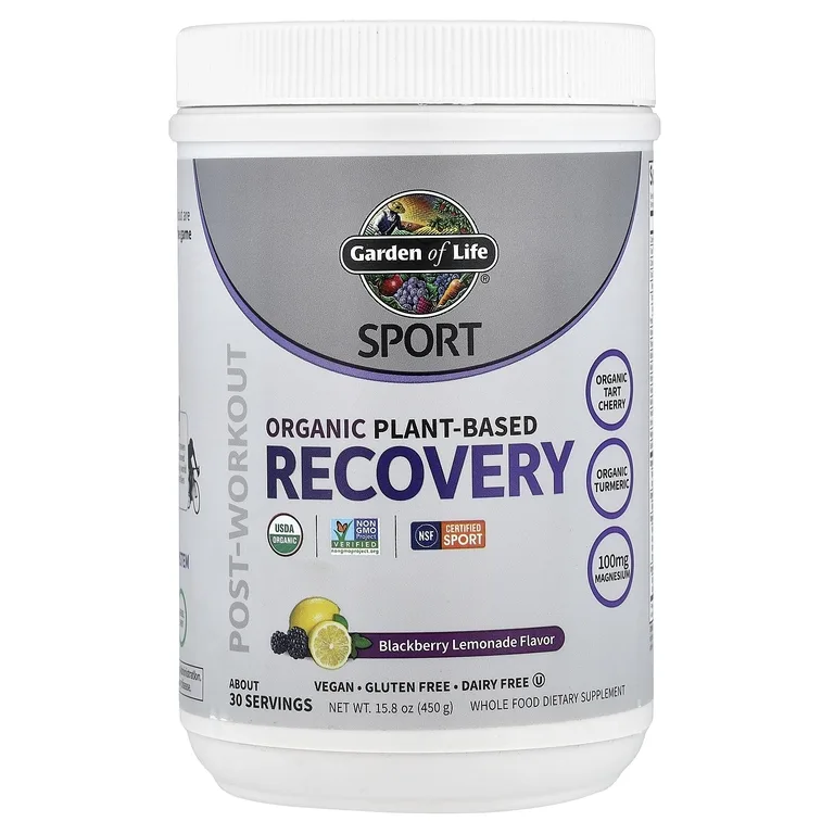 Garden of Life, Sport, органическое растительное восстановление, со вкусом ежевиочного лимонада, 450 г (15,8 унции)
