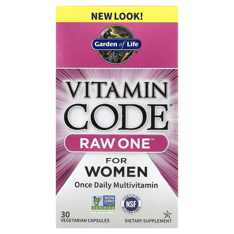 Garden of Life, Vitamin Code®, Raw One™ для женщин, 30 вегетарианских капсул