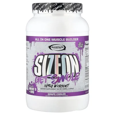 Gaspari Nutrition, SizeOn®, Get Swole, со вкусом винограда, 1,63 кг (3,59 фунта)