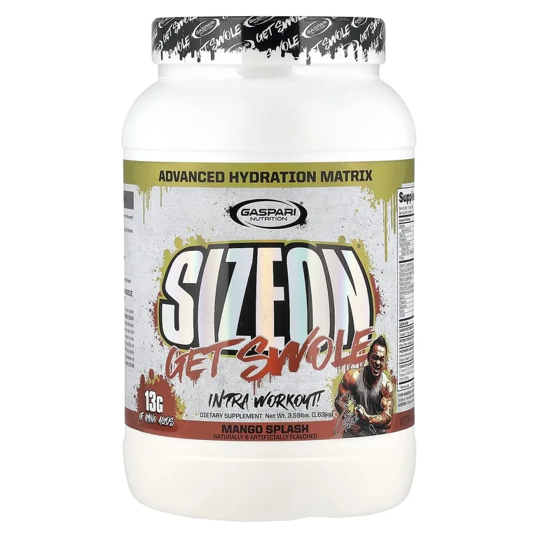 Gaspari Nutrition, SizeOn®, Get Swole, во время тренировки, со вкусом манго, 1,63 кг (3,59 фунта)