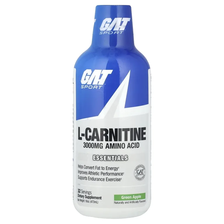 GAT, Sport, L-карнитин, зеленое яблоко, 3000 мг, 473 мл (16 унций)