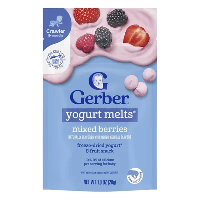 Gerber, йогуртовые шарики, для детей от 8 месяцев, ягодное ассорти, 28 г (1 унция)