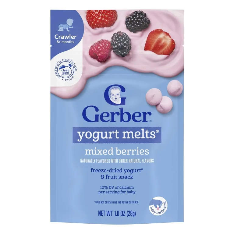 Gerber, йогуртовые шарики, для детей от 8 месяцев, ягодное ассорти, 28 г (1 унция)