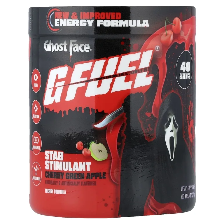 GFUEL, Energy Formula, Ghost Face®, вишня и зеленое яблоко, 272 г (9,6 унции)
