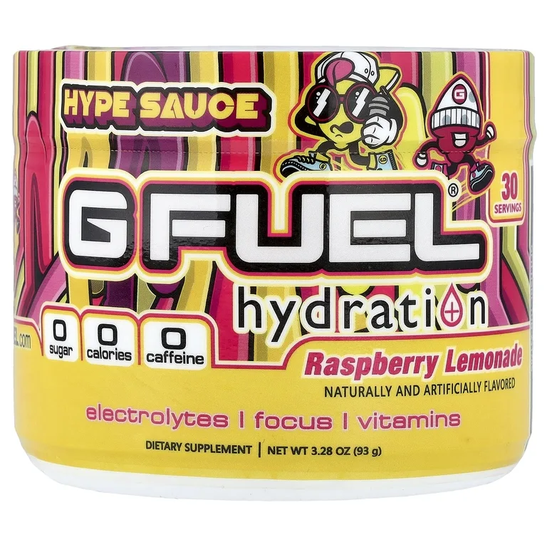 GFUEL, Hype Sauce, увлажняющий вкус, малиновый лимонад, 93 г (3,28 унции)