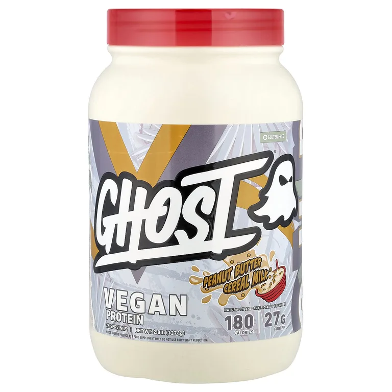 Ghost, веганский протеин, Cereal Milk® с арахисовой пастой, 1274 г (2,8 фунта)