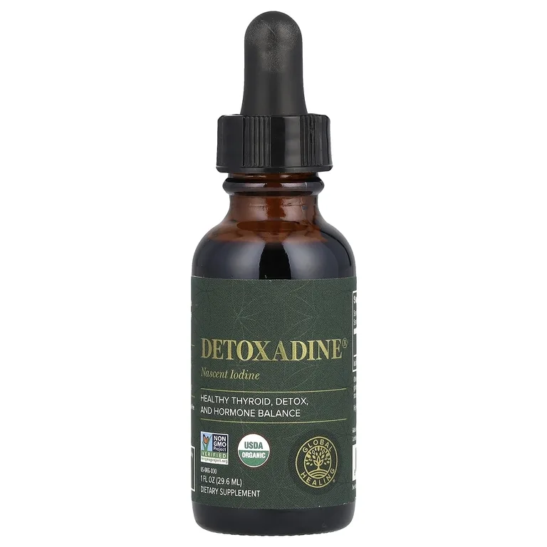 Global Healing, Detoxadine, новый йод, 29,6 мл (1 жидк. унция)
