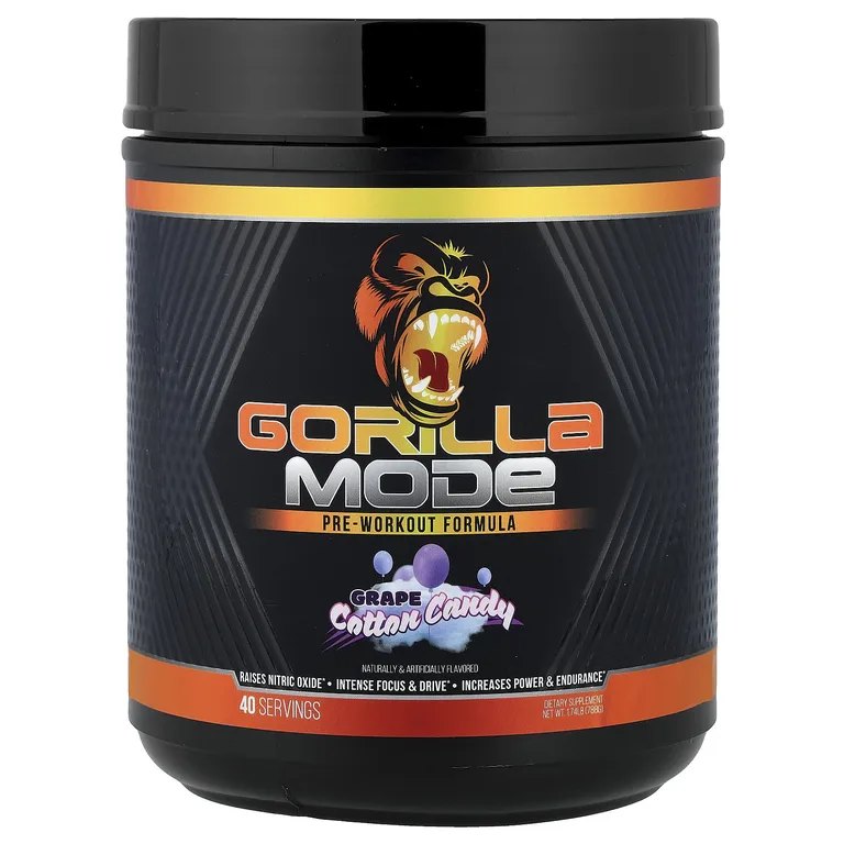 Gorilla Mind LLC, Mode, предтренировочная добавка, со вкусом винограда и сладкой ваты, 788 г (1,74 фунта)