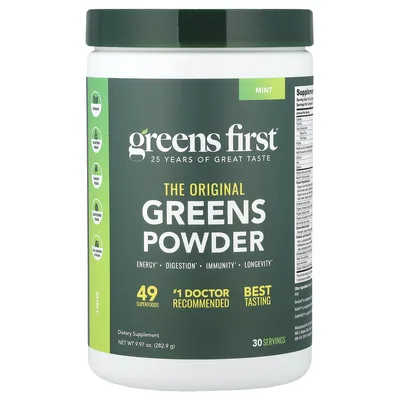 Greens First, зелень в порошке, со вкусом мяты, 282,9 г (9,97 унции)