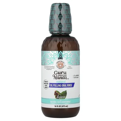 GuruNanda, ополаскиватель для полости рта с натуральным вкусом масла, Farmed Mint™, 473 мл (16 жидк. унций)