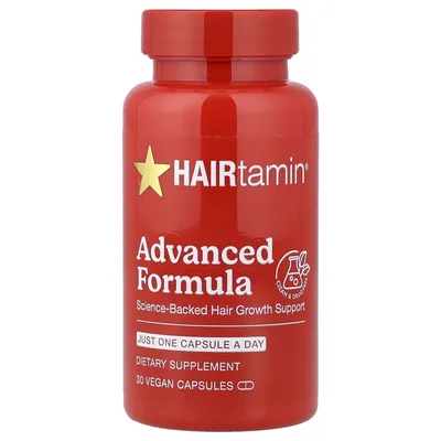 HAIRtamin, Advanced Formula, 30 веганских капсул