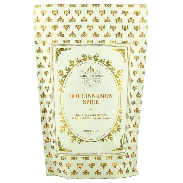 Harney & Sons, черный чай, Hot Cinnamon Spice™, рассыпные листья, 454 г (1 фунт)