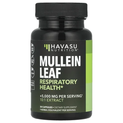 Havasu Nutrition, Листья коровяка, 500 мг, 30 капсул