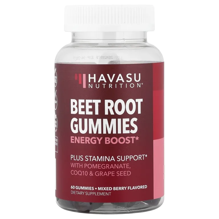Havasu Nutrition, Жевательные мармеладки со свеклой, ягодное ассорти, 60 жевательных мармеладок