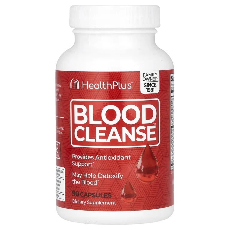 Health Plus, комплекс для для поддержания здорового функционирования клеток крови и детоксикации крови, 90 капсул