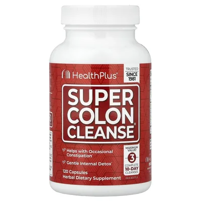 Health Plus, комплекс для поддержки нормальной работы кишечника и помощи при периодических запорах, 120 капсул