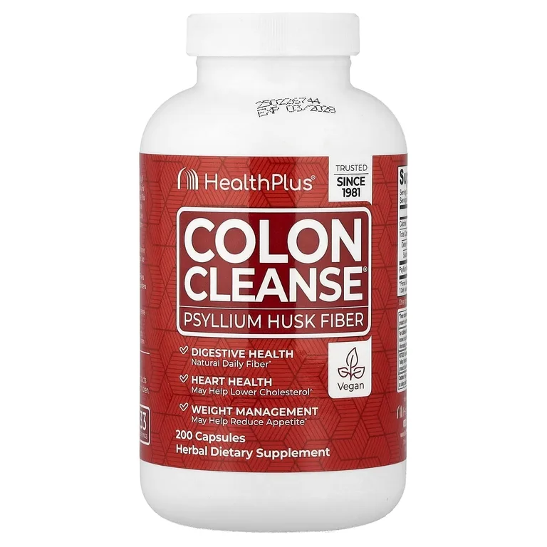 Health Plus, средство для очищения толстой кишки, 200 капсул