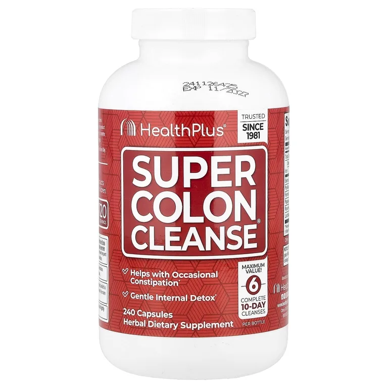 Health Plus, средство для очищения толстой кишки, 240 капсул