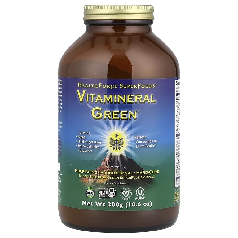 HealthForce Superfoods, Зелень, Водоросли, Овощи, Ферменты, версия 5.5, 300 г (10,6 унции)